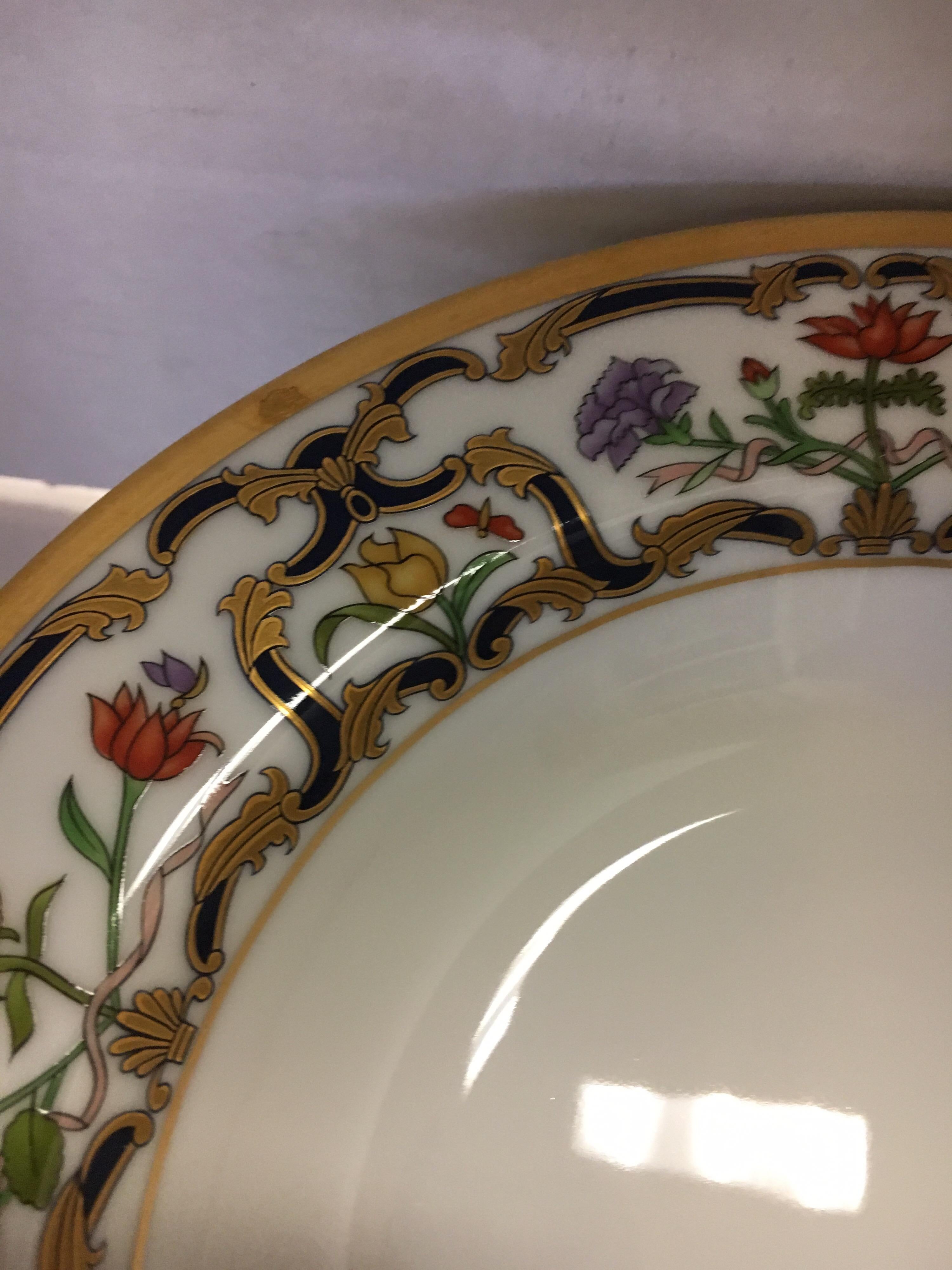 Set of Eight Christian Dior Renaissance Porcelain Fine China Soup Salad Bowls 8