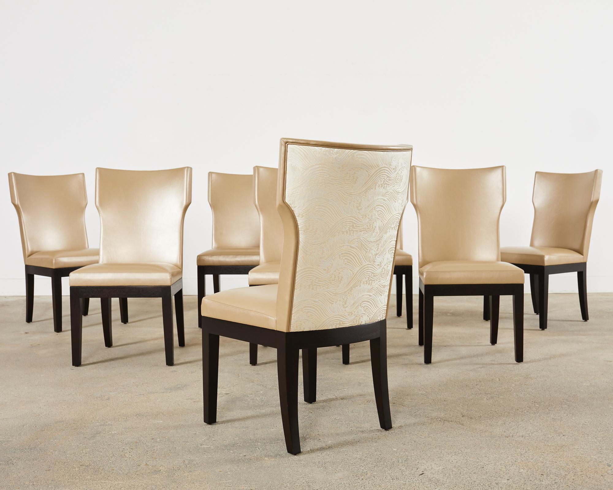 Set of Eight Christian Liaigre Holly Hunt Barbuda Dining Chairs  In Good Condition For Sale In Rio Vista, CA