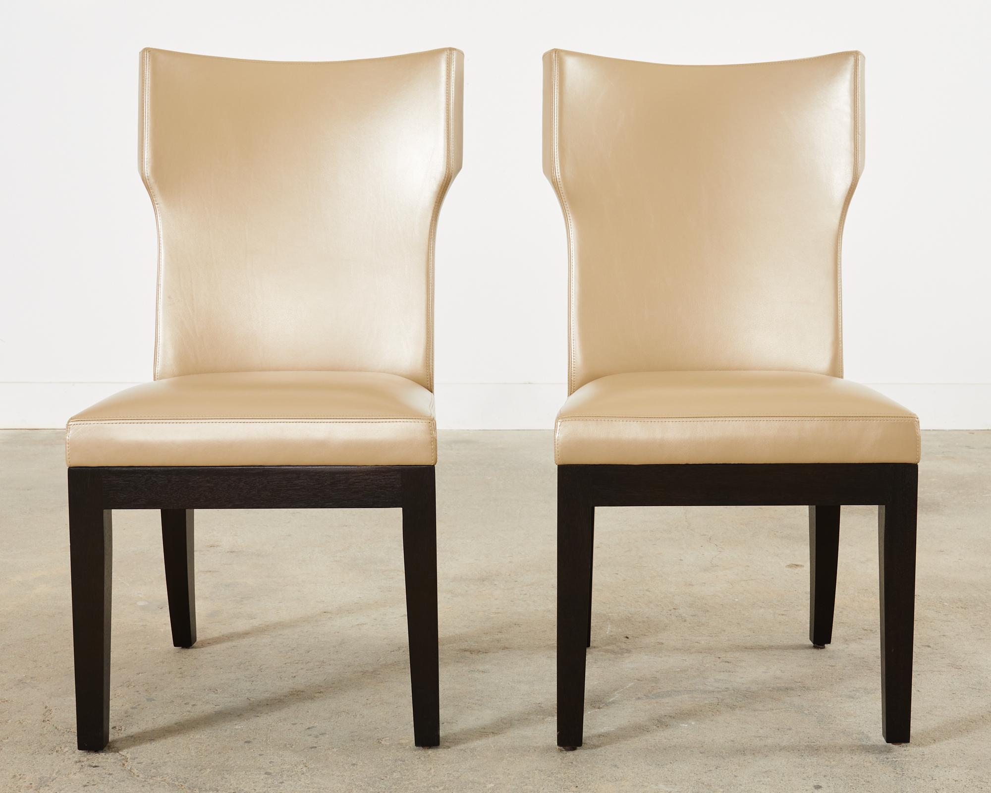 Contemporary Set of Eight Christian Liaigre Holly Hunt Barbuda Dining Chairs  For Sale
