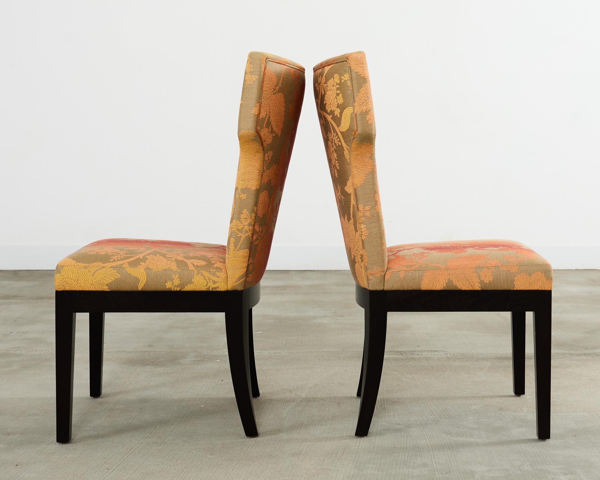 Fabric Set of Eight Christian Liaigre Holly Hunt Barbuda Dining Chairs