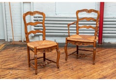 Set Of Eight Classic Country French Dining Chairs