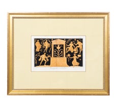 Set of Eight Colored Engravings Of Etruscan Vase Designs After William Hamilton