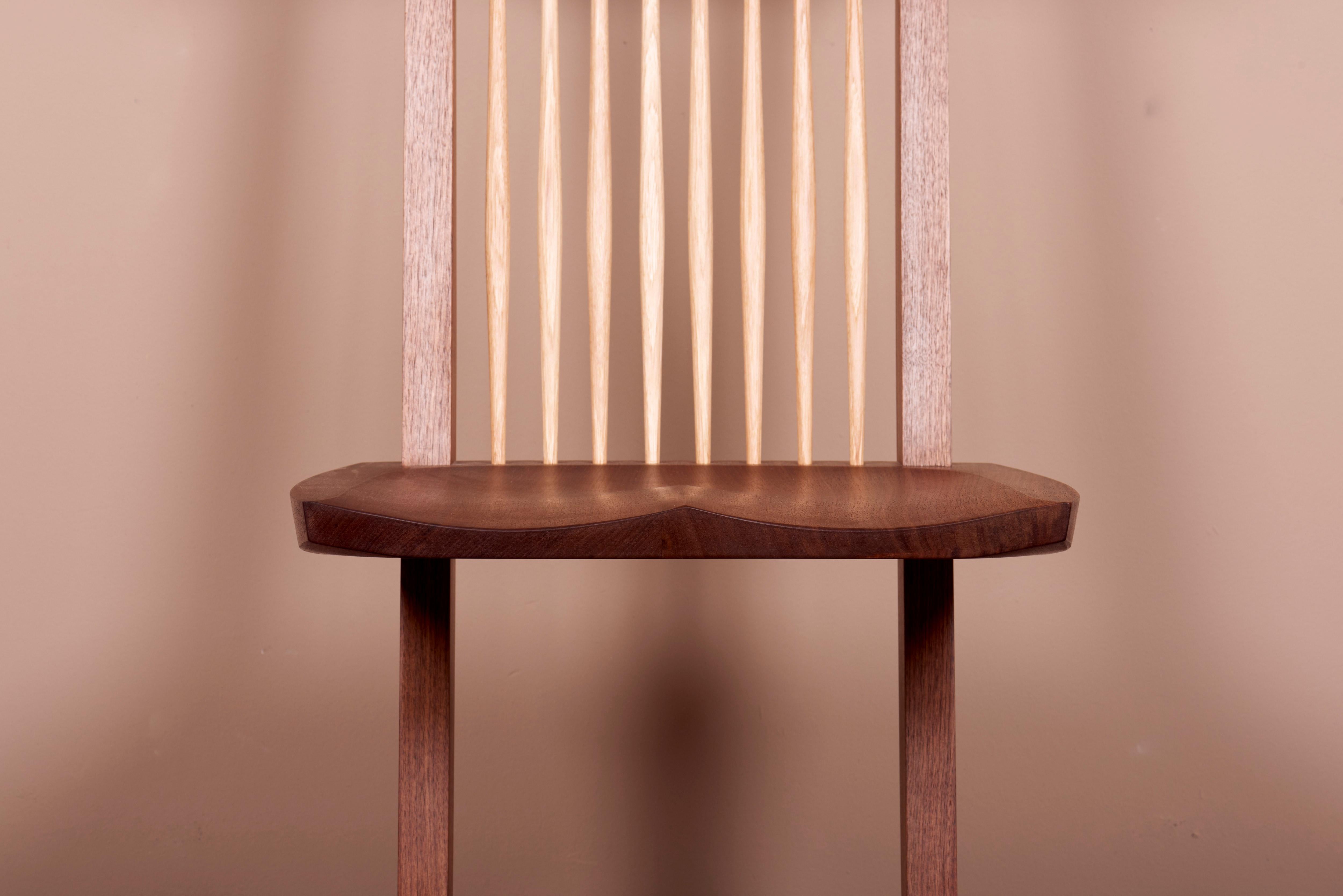 8 Conoid-Esszimmerstühle von Mira Nakashima, entworfen nach einem Entwurf von George Nakashima im Angebot 5