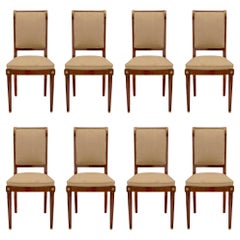 Set of Eight Continental 19th Century Biedermeier Style Dining Chairs