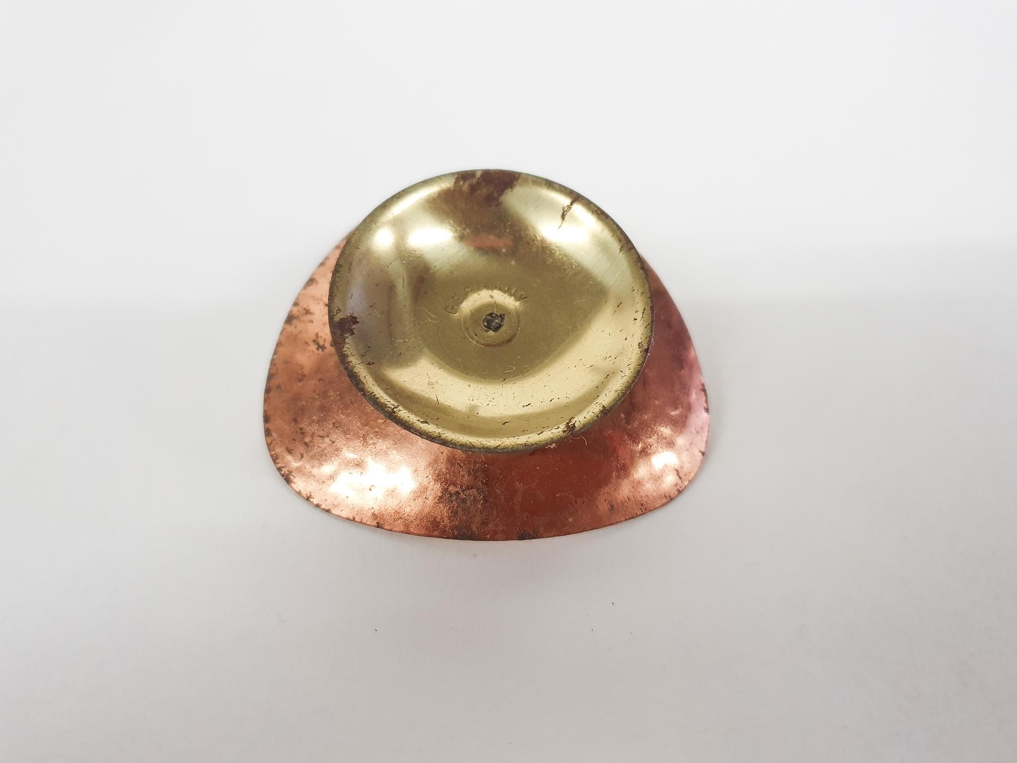 Set of Eight Copper and Brass Candle Holders, Denmark 1960's In Good Condition For Sale In Amsterdam, NL