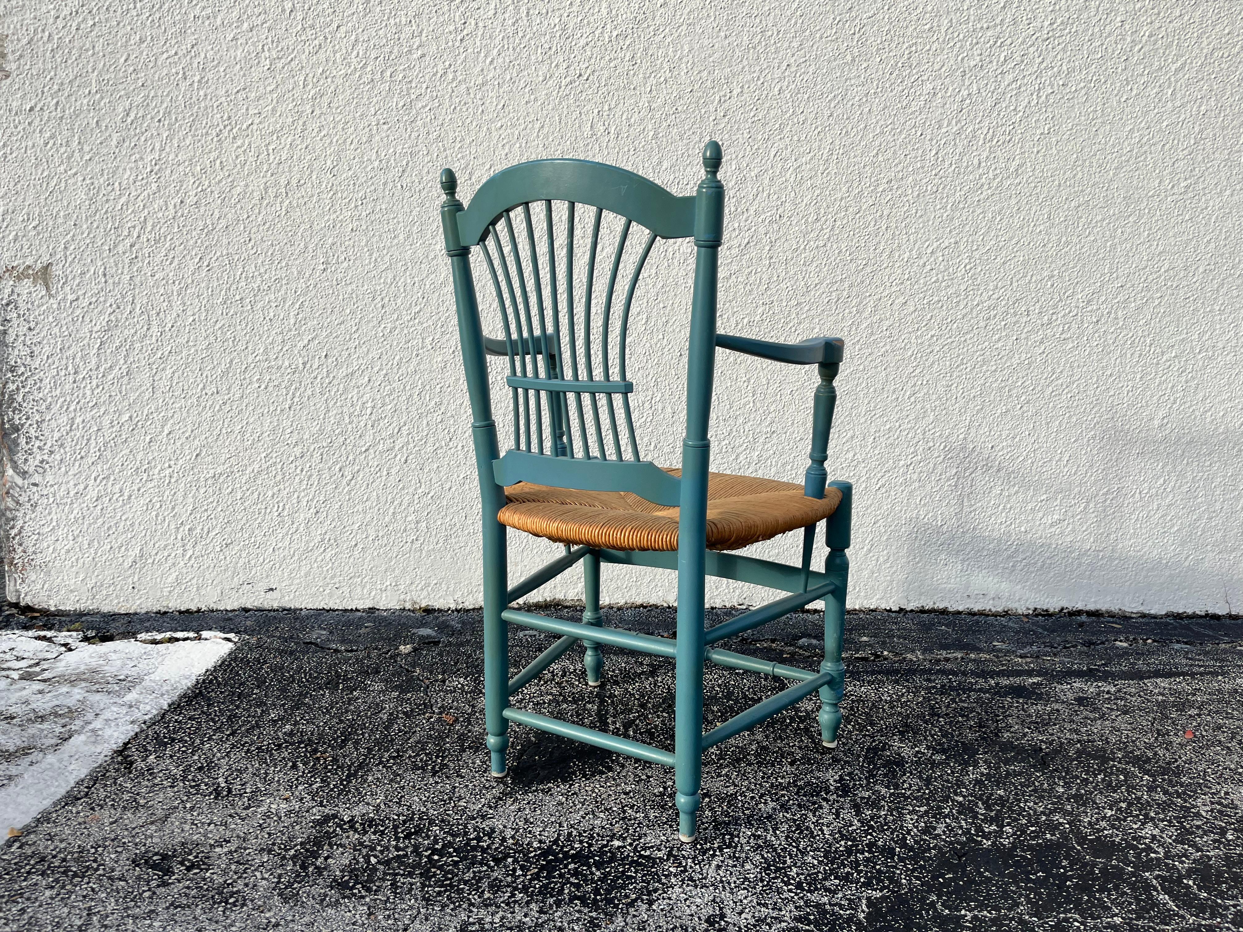 Ensemble de huit chaises à dossier en gerbe de blé, Rush en vente 9