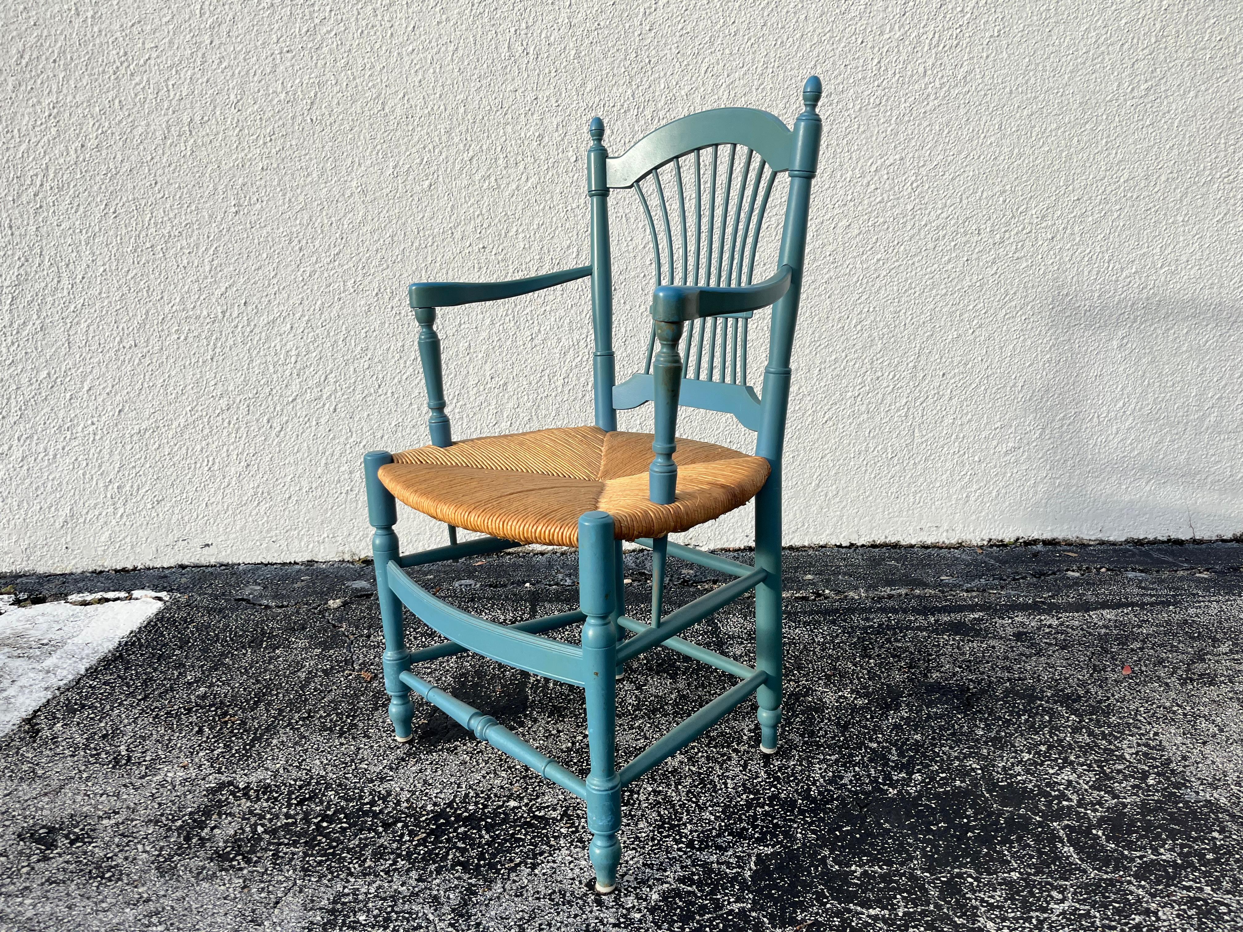 Ensemble de huit chaises à dossier en gerbe de blé, Rush en vente 11