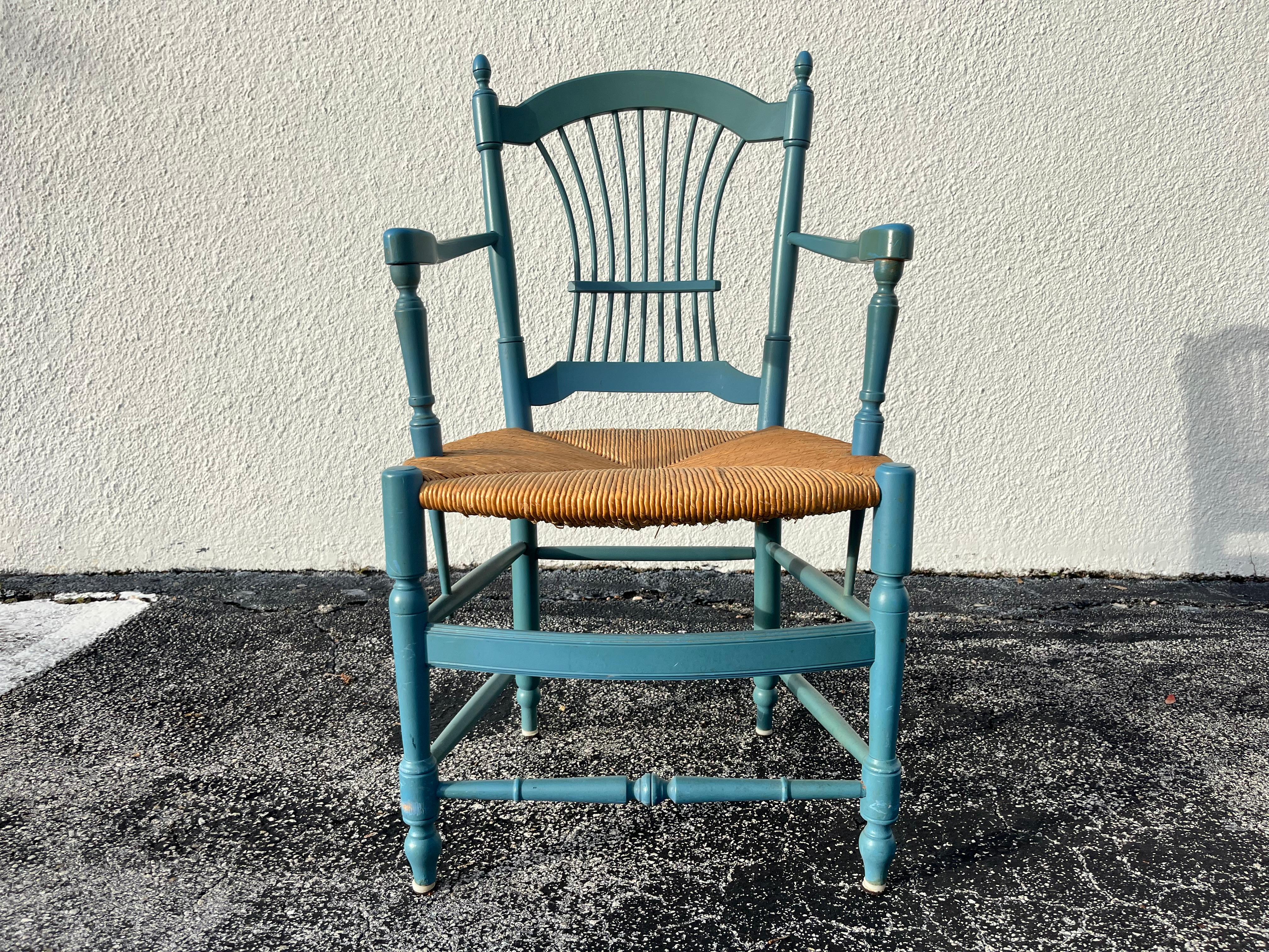 Ensemble de huit chaises à dossier en gerbe de blé, Rush en vente 12