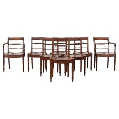 Conjunto de ocho sillas de comedor georgianas campestres