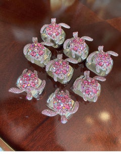 Set of Eight Turtle Napkin Rings by Isabella Adams