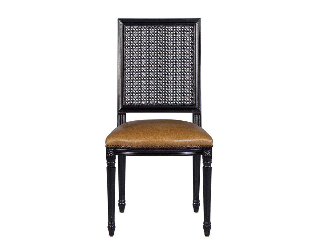 black cane back chairs