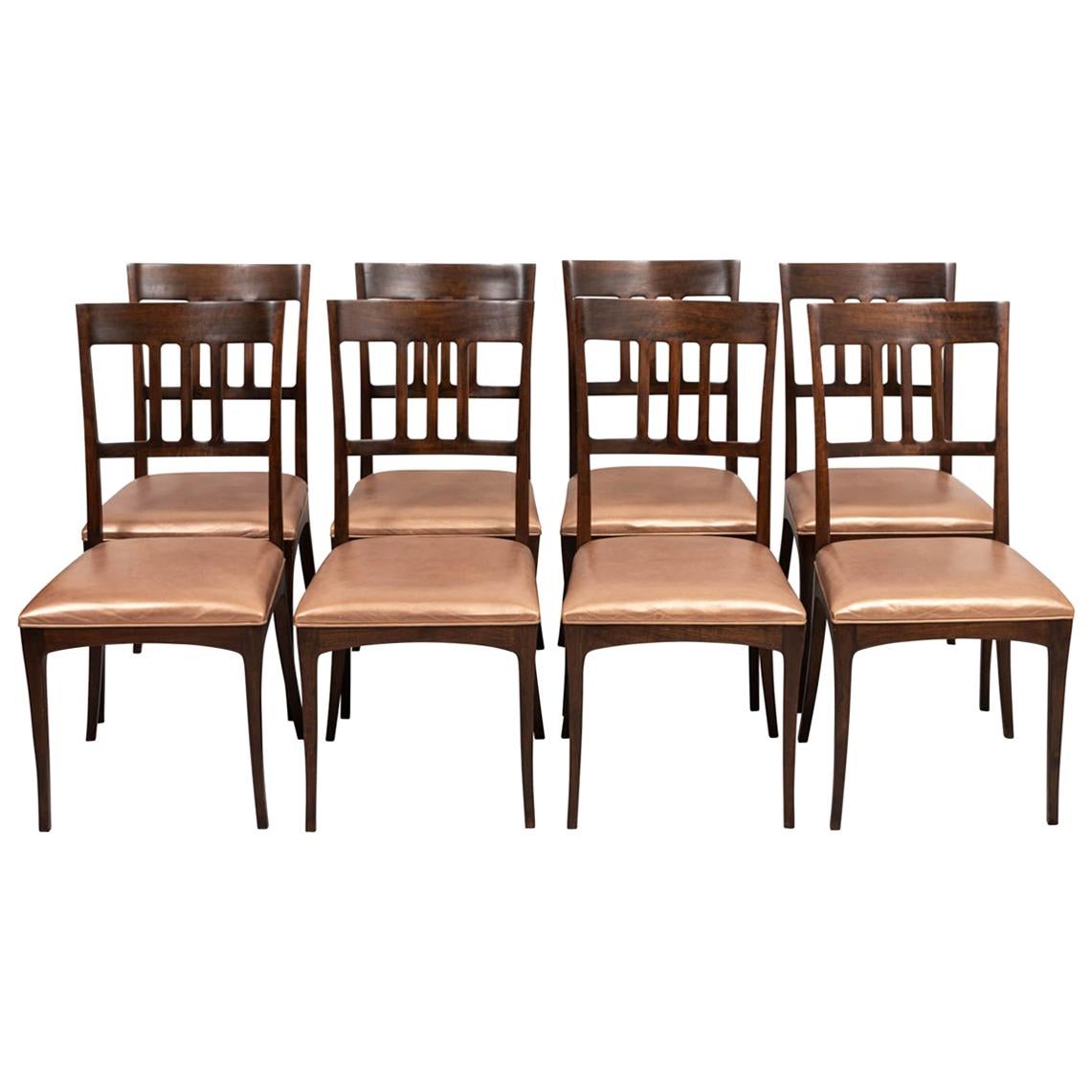 Set of Eight Custom Designed Chairs by Stephen Piscuskas For Sale
