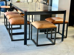 Set of Eight Custom Dining / Occasional Stools