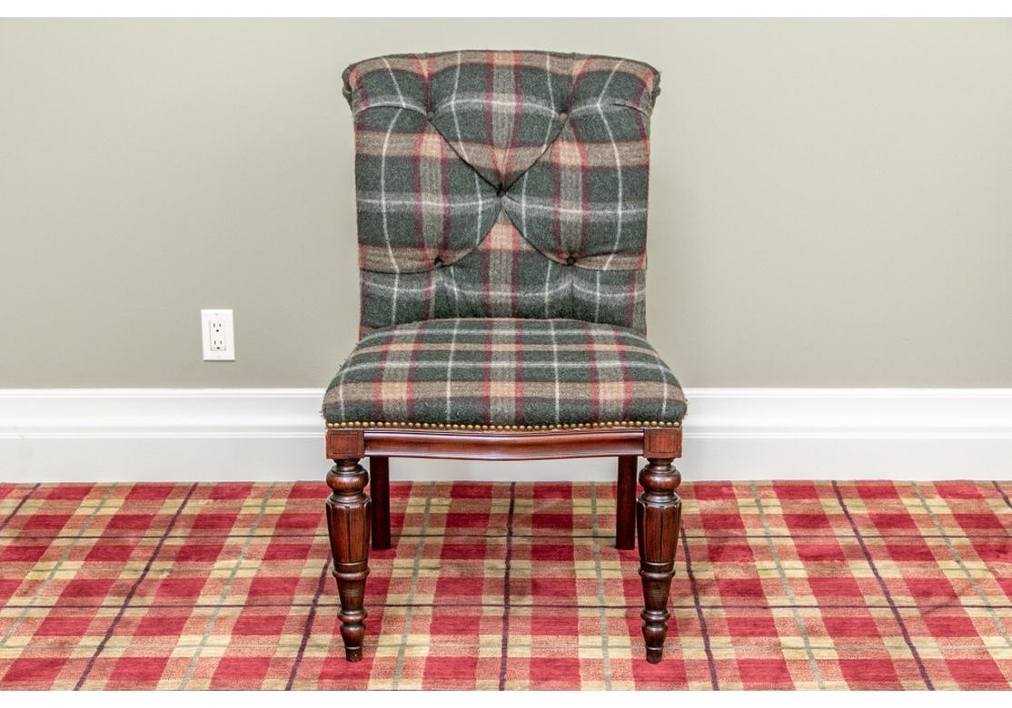 Set of Eight Custom Henredon Dining Chairs in Ralph Lauren Fabric 10