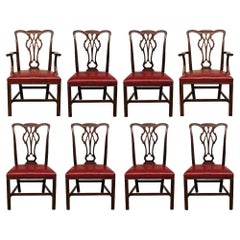 Ensemble de huit chaises de salle à manger Kittinger en acajou CW
