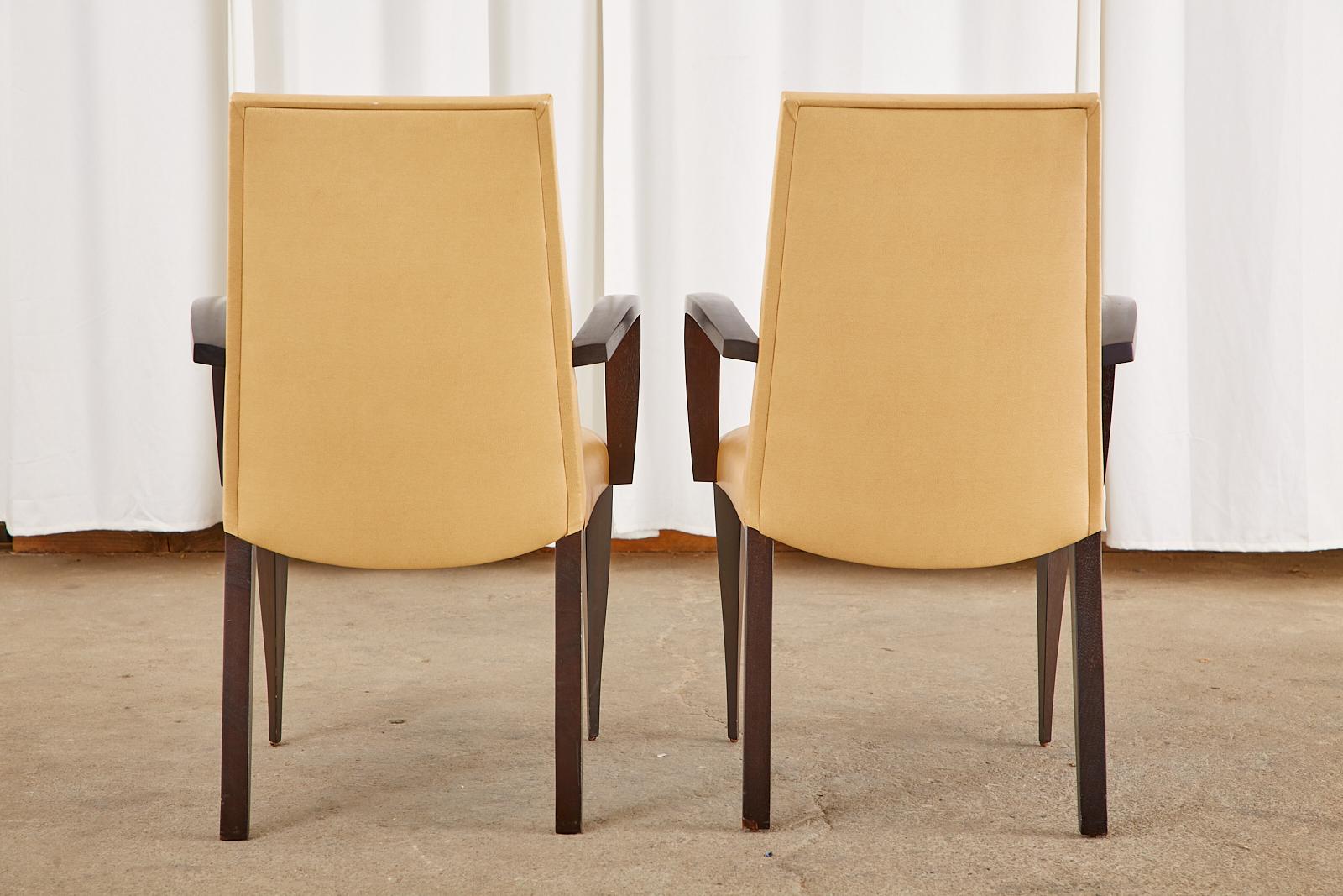 Set of Eight Dakota Jackson Leather Ke-Zu Dining Chairs 2