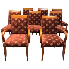 Set of Eight Dakota Jackson PFM Royal Seating Chairs