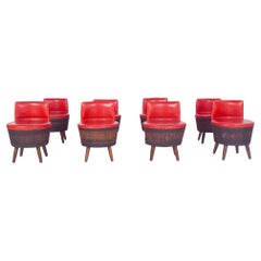 Ensemble de huit chaises danoises en bois