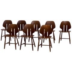 Set of Eight Danish Design Chairs in Teak, 1960s