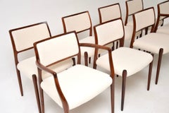 Set of Eight Danish Dining Chairs by Niels Moller