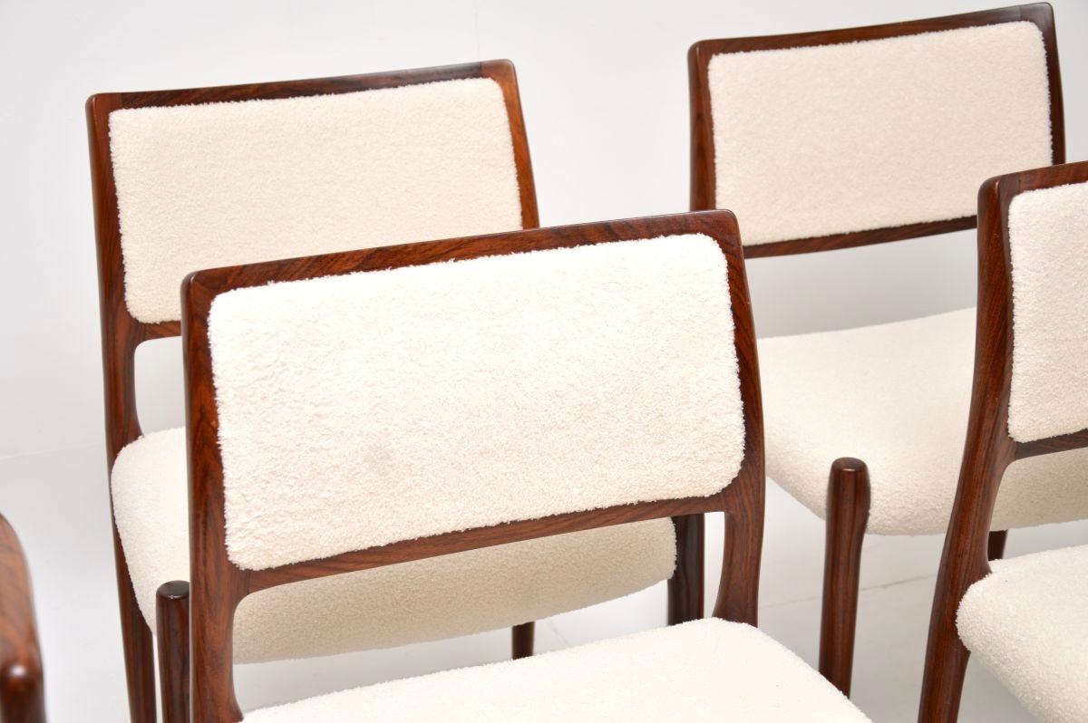 Set di otto sedie da pranzo danesi di Niels Moller In condizioni buone in vendita a London, GB