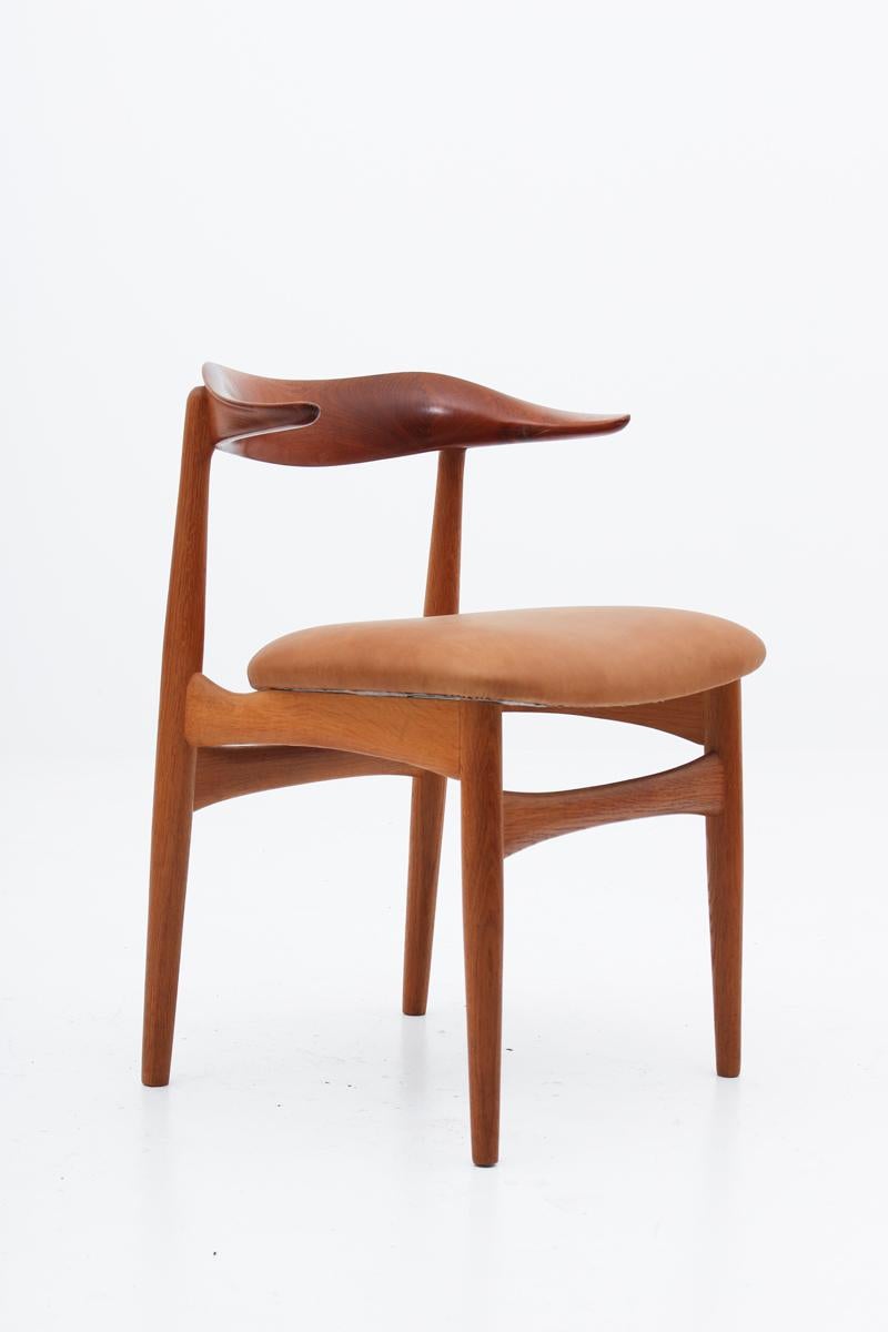 Leather Set of Eight Danish Dining Chairs 