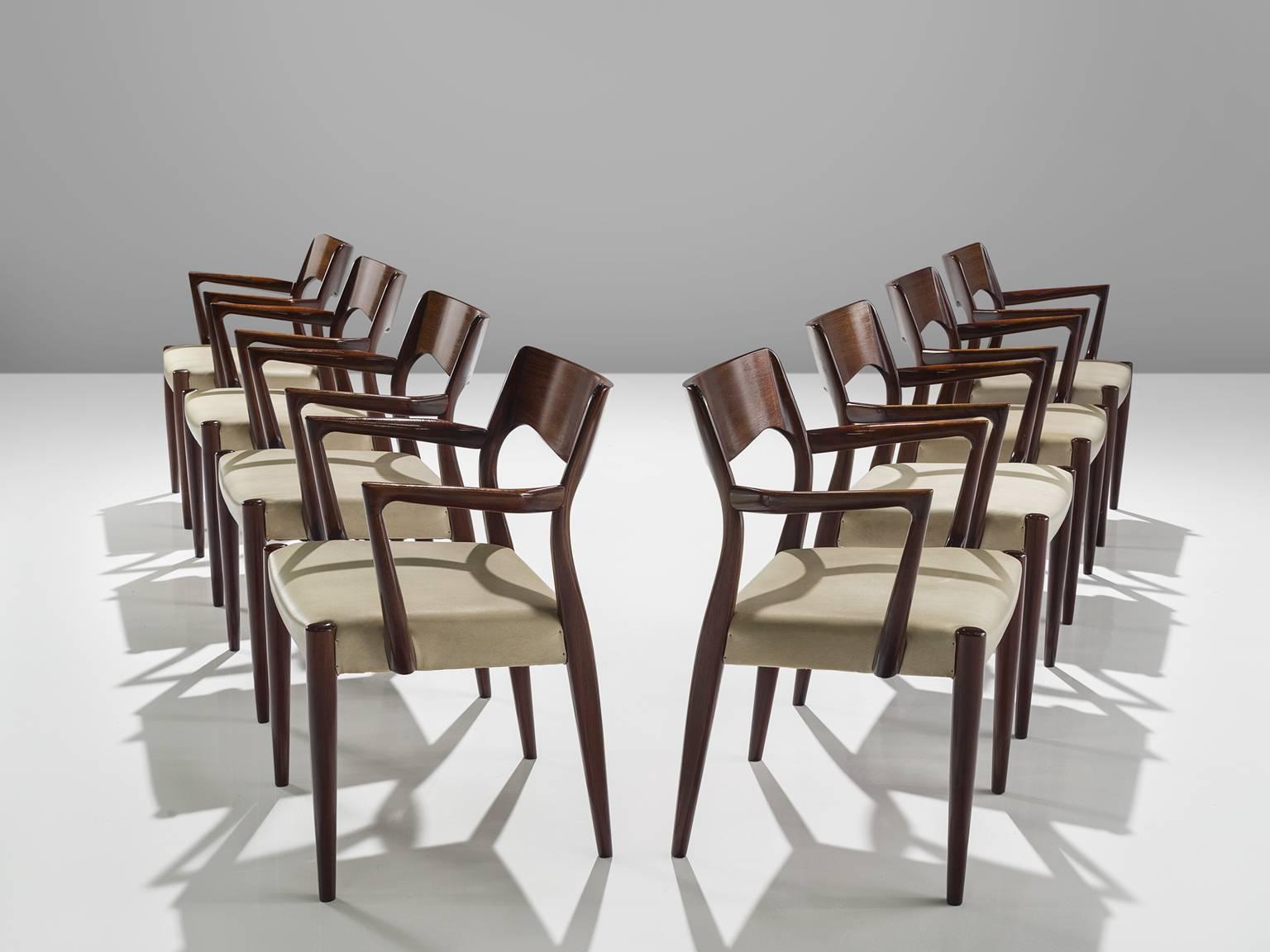 Scandinavian Modern Set of Eight Danish Dining Chairs