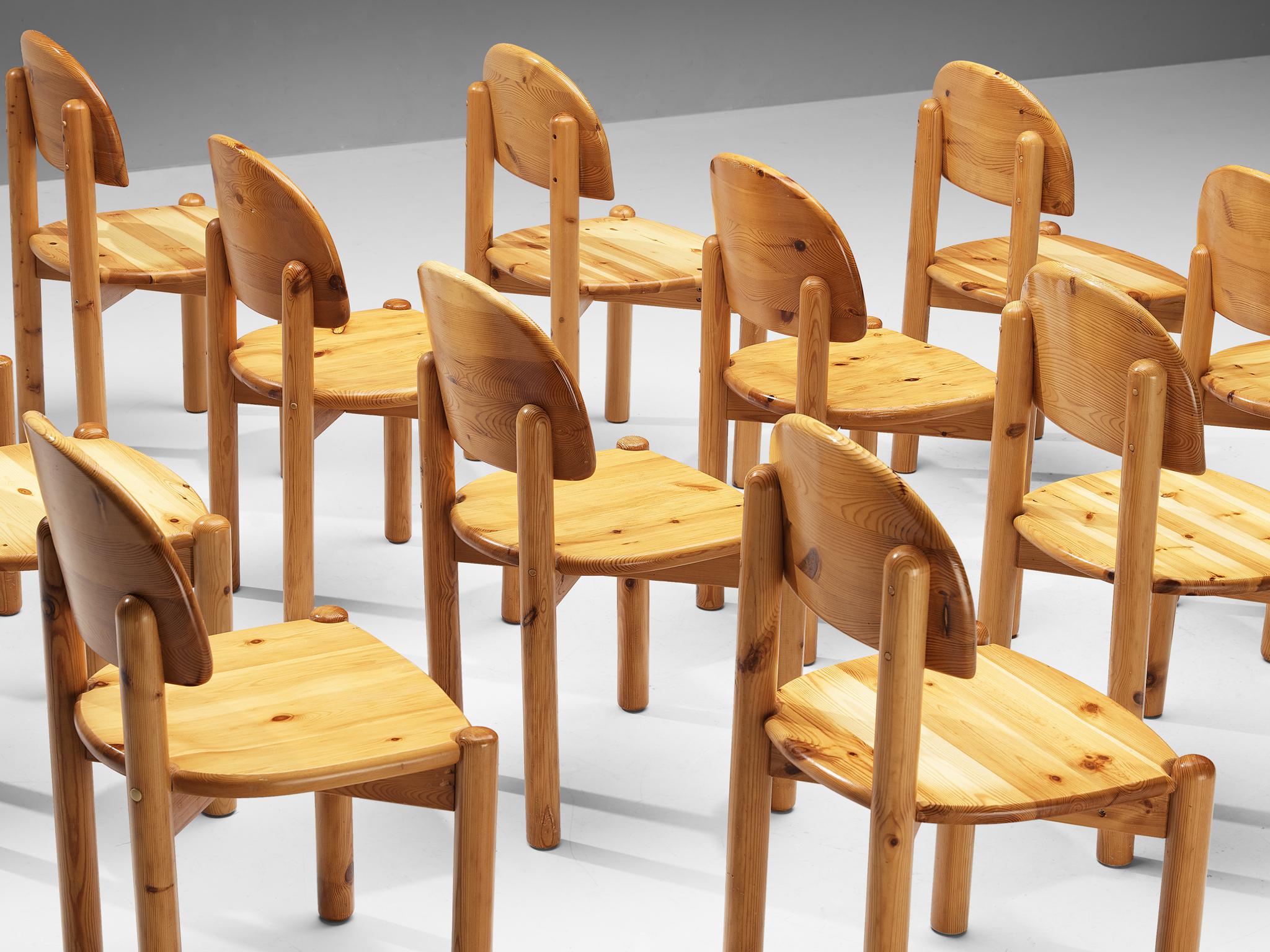 Chaises de salle à manger danoises en pin massif en vente 4