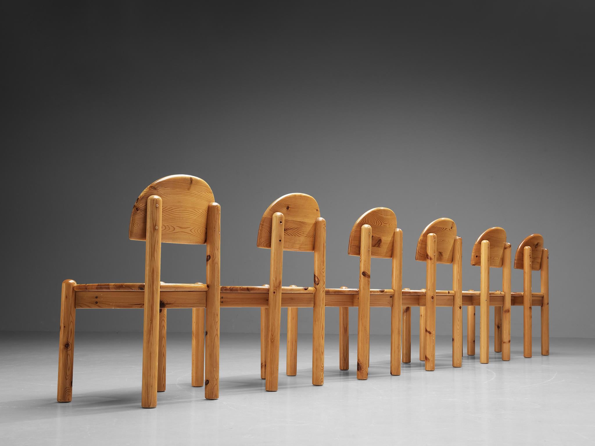 Chaises de salle à manger danoises en pin massif en vente 6