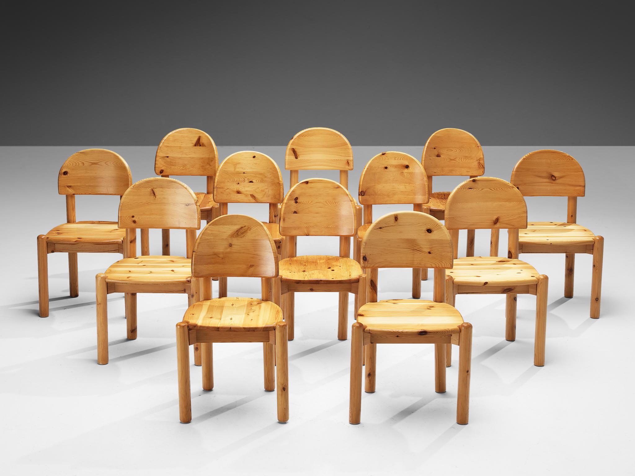 Pin Chaises de salle à manger danoises en pin massif en vente