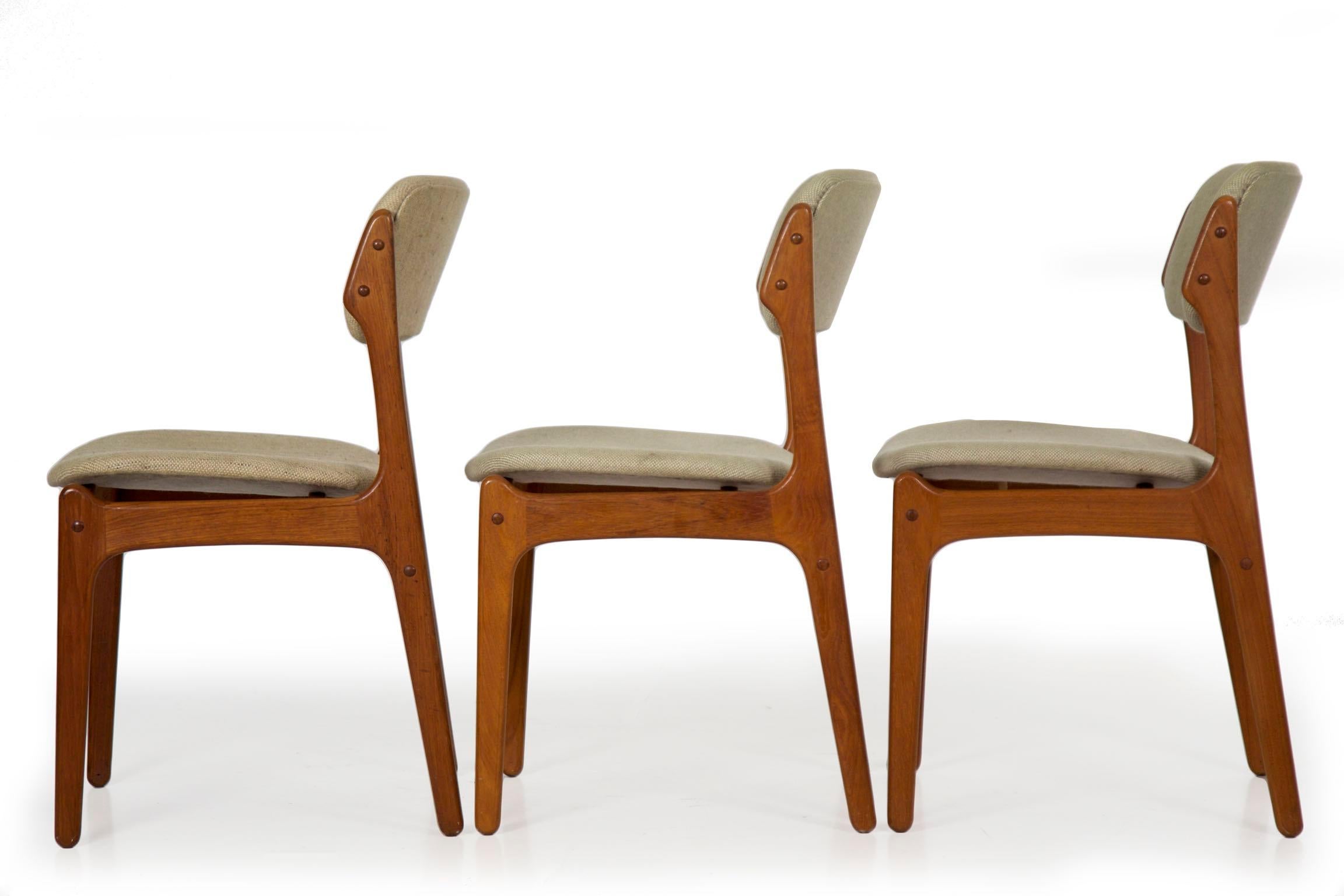 Set of Eight Danish Mid Century Erik Buch for O.D. Møbler Dining Chairs 5