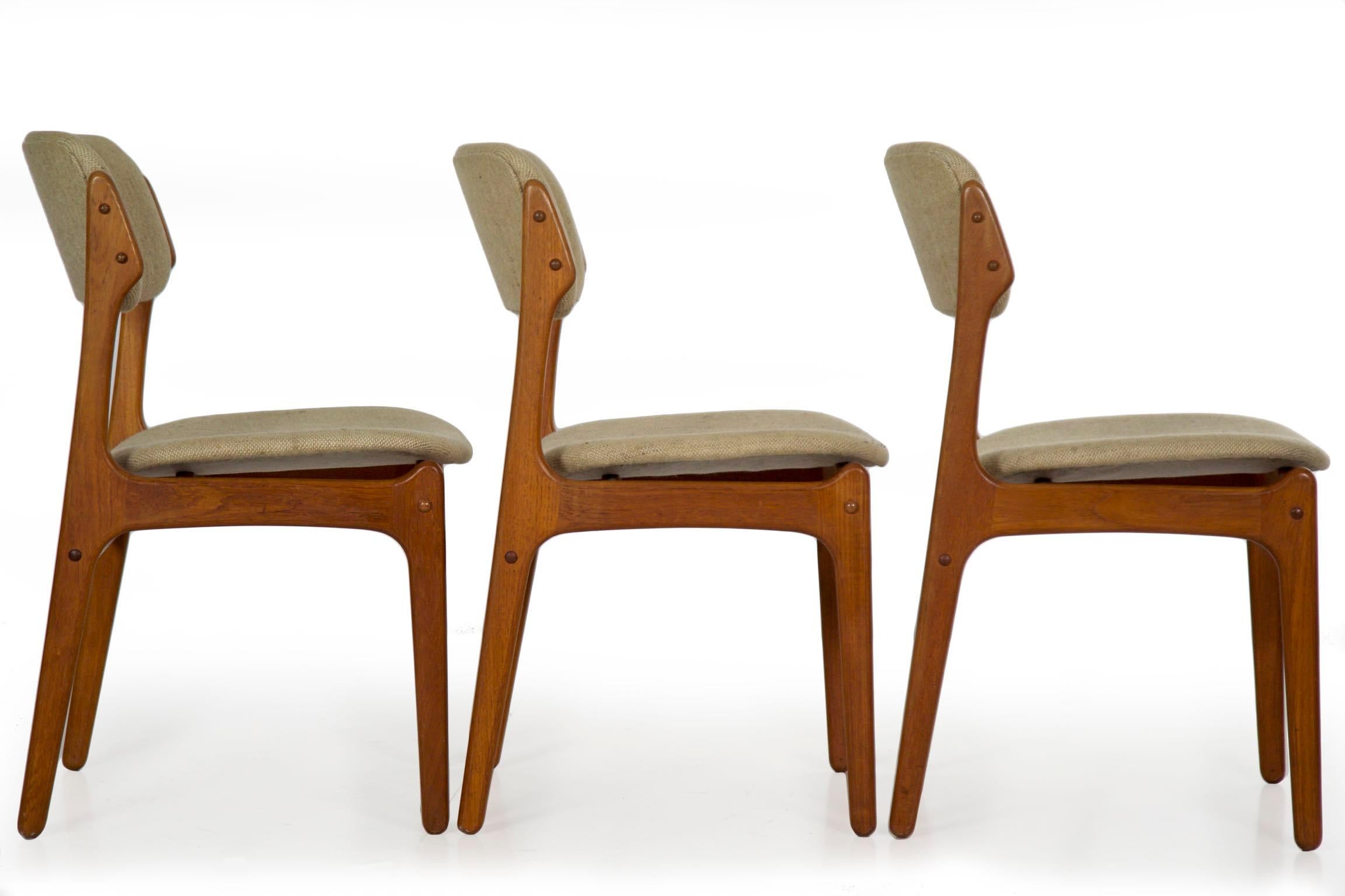 Set of Eight Danish Mid Century Erik Buch for O.D. Møbler Dining Chairs 13