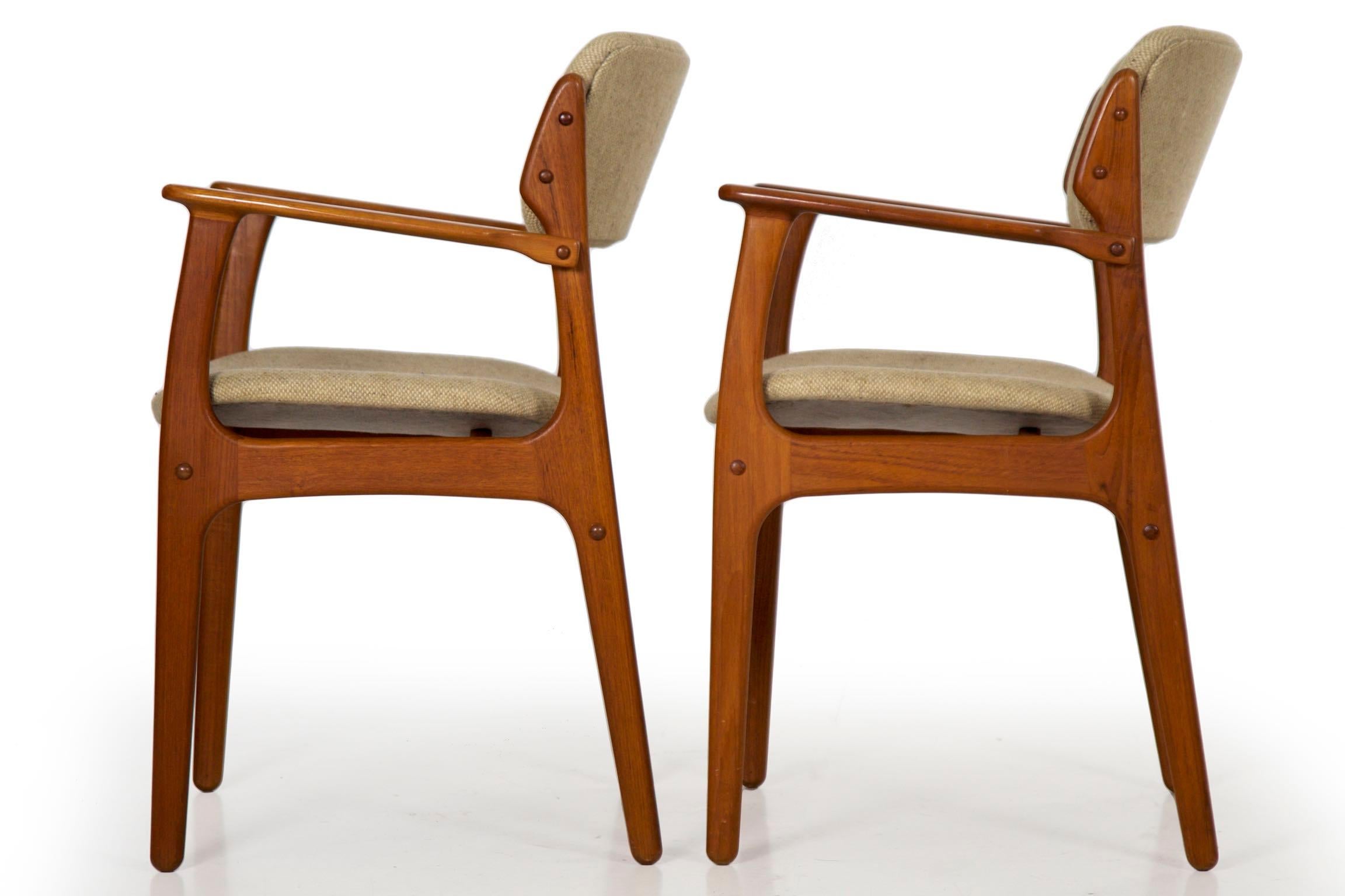 Mid-Century Modern Set of Eight Danish Mid Century Erik Buch for O.D. Møbler Dining Chairs