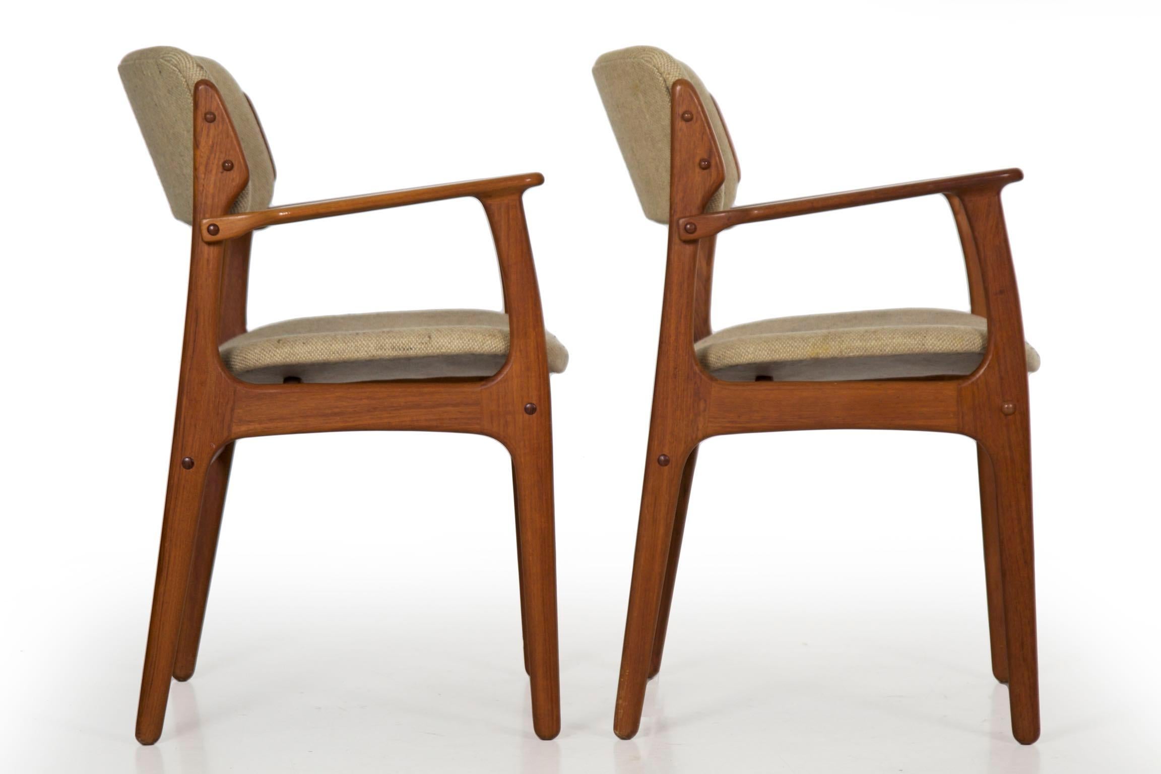 20th Century Set of Eight Danish Mid Century Erik Buch for O.D. Møbler Dining Chairs