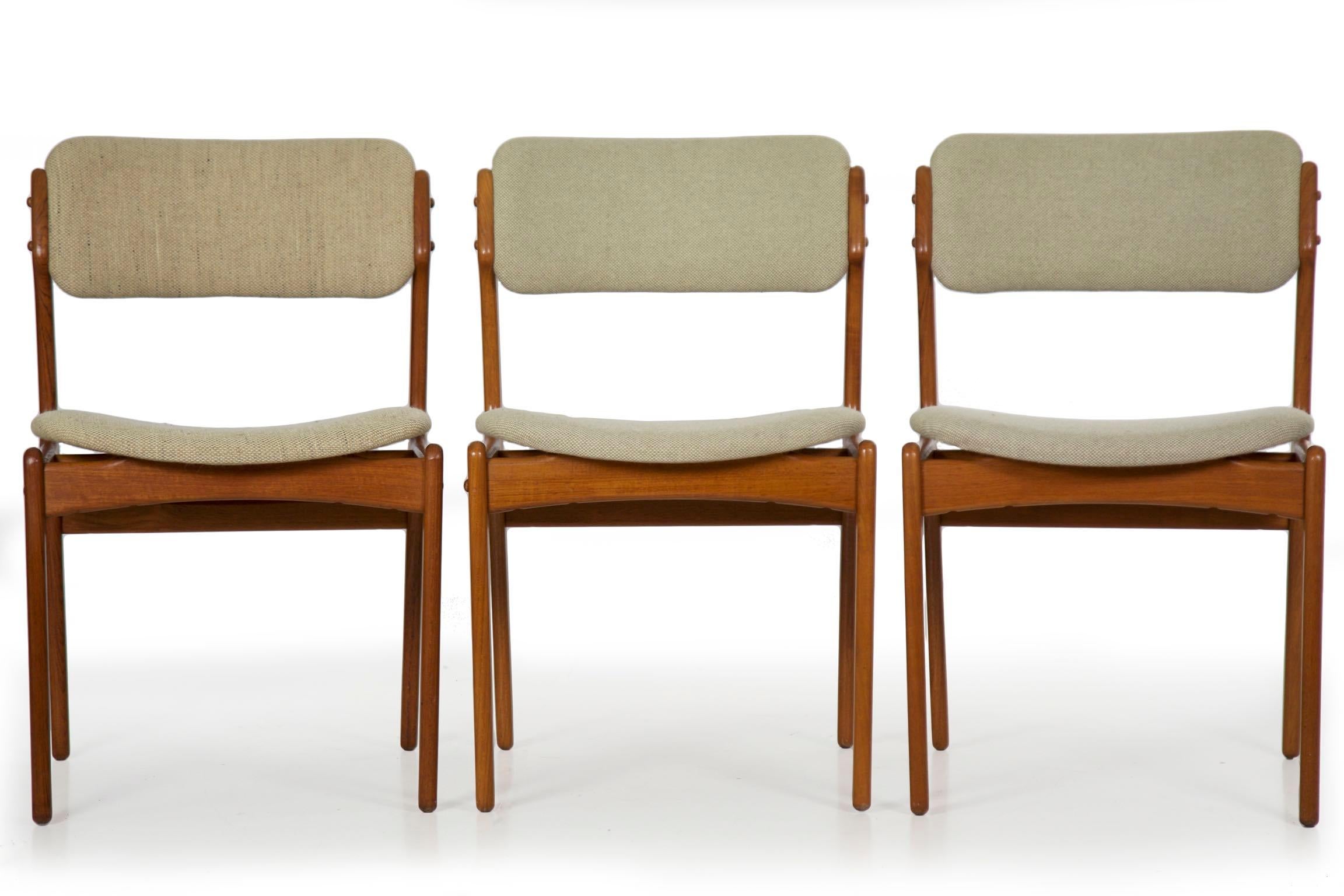 Set of Eight Danish Mid Century Erik Buch for O.D. Møbler Dining Chairs 3