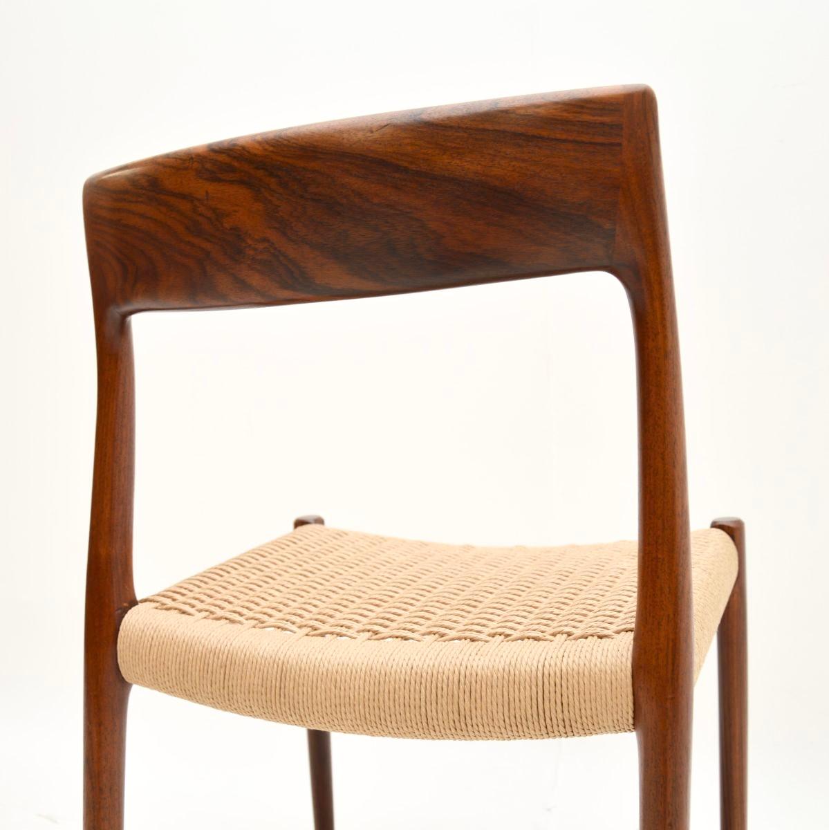 Set of Eight Danish Model 77 Dining Chairs by Niels Moller 4