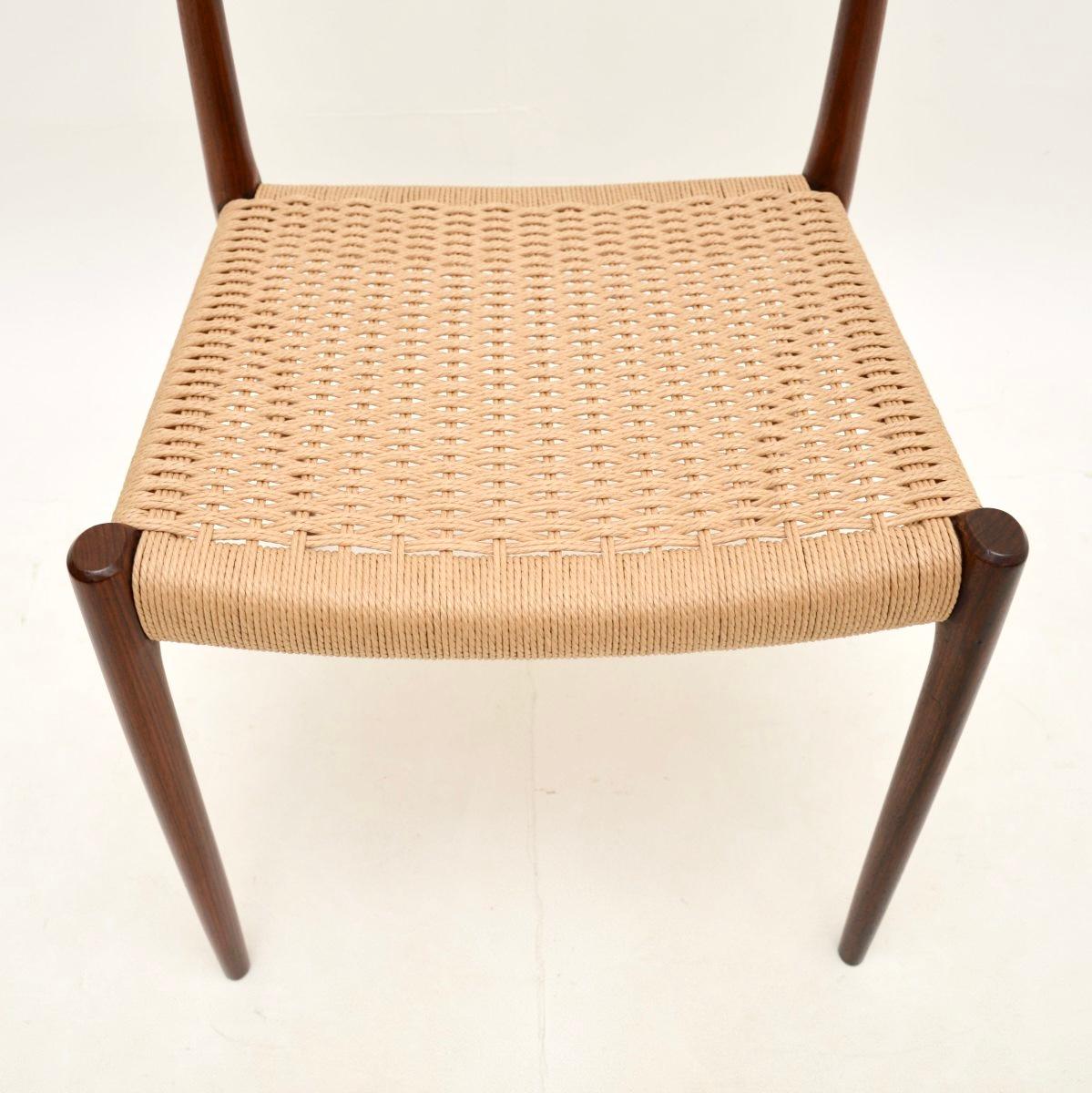 Set of Eight Danish Model 77 Dining Chairs by Niels Moller 6