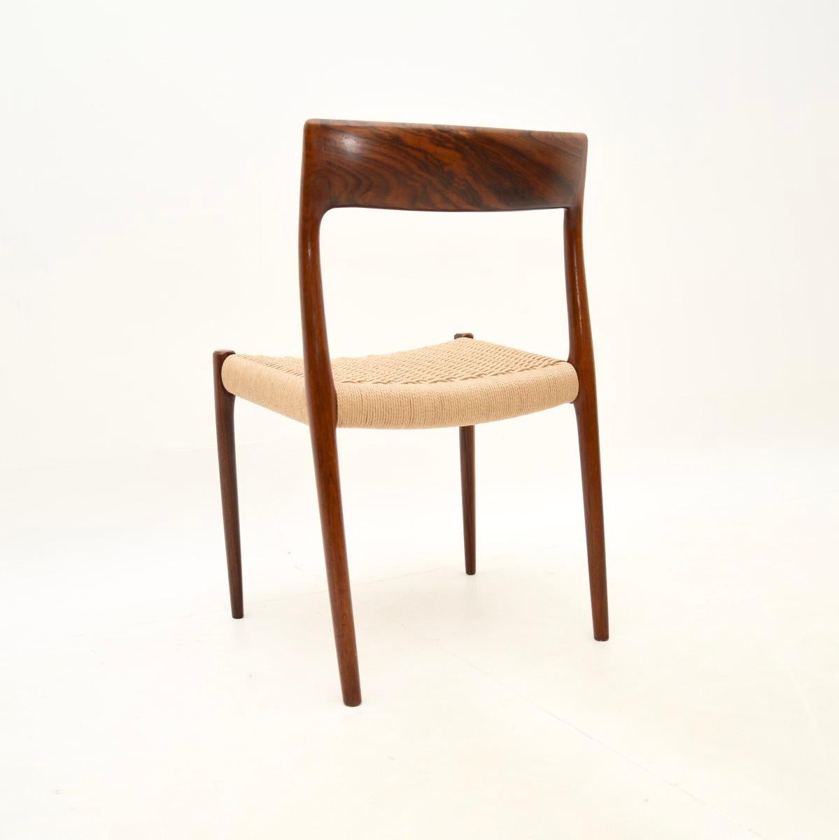 Set of Eight Danish Model 77 Dining Chairs by Niels Moller 2