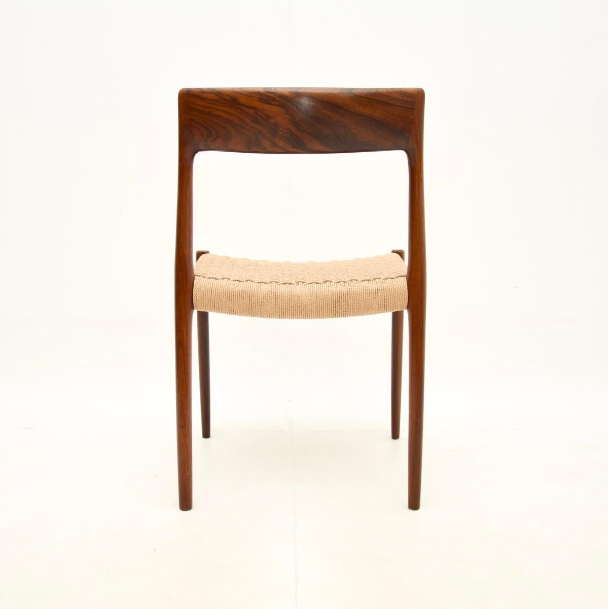 Set of Eight Danish Model 77 Dining Chairs by Niels Moller 3