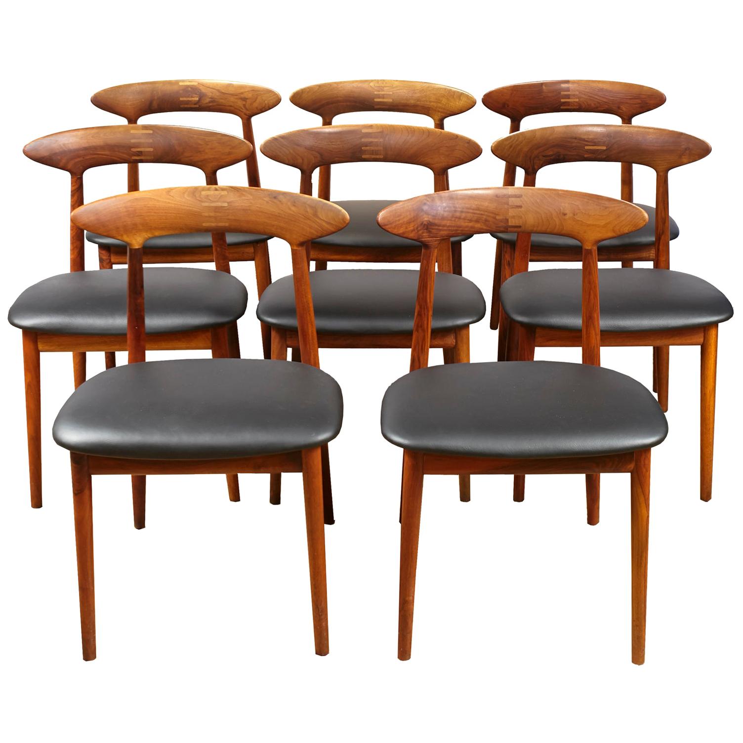Set of Eight Danish Modern Kurt Ostervig Dining Chairs for Brande Mobelindustri