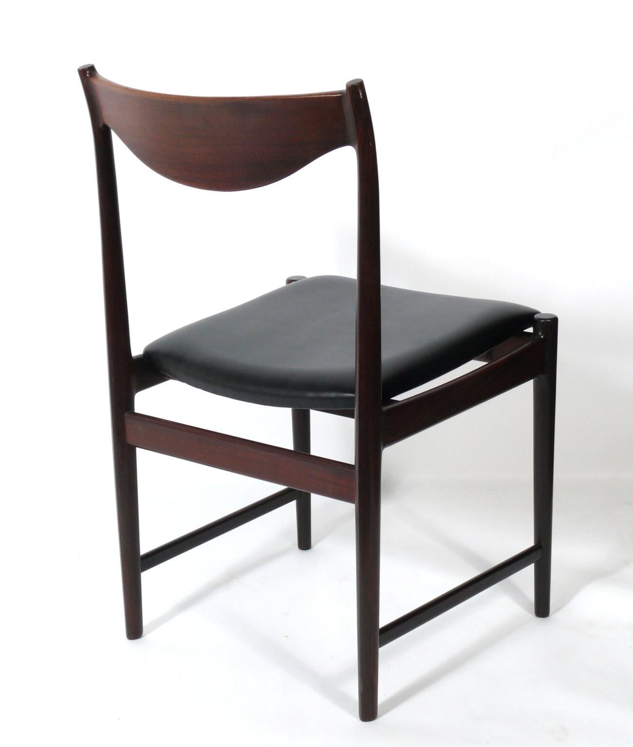 Set of Eight Danish Modern Rosewood Dining Chairs designed by Torbjorn Afdal 3