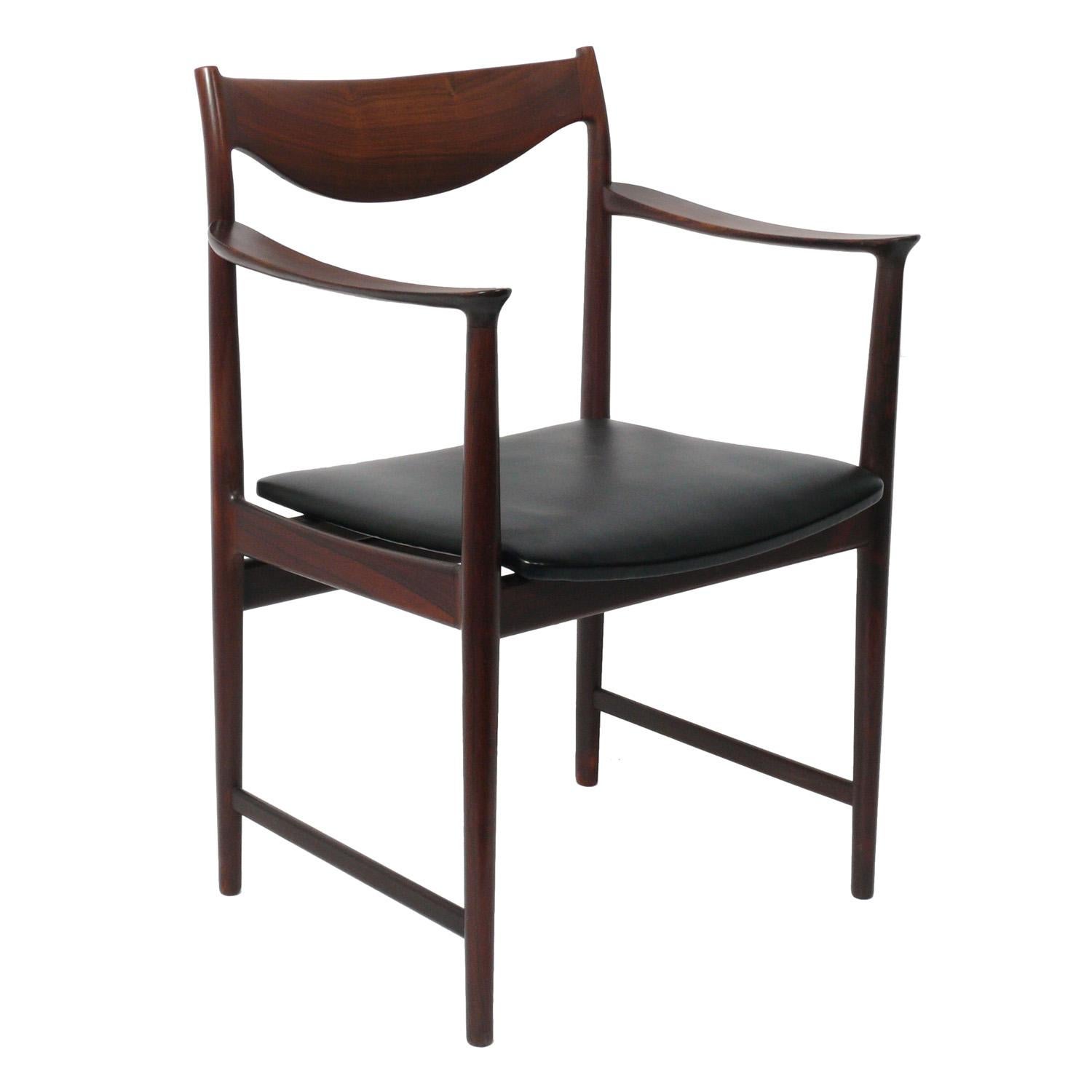 Norwegian Set of Eight Danish Modern Rosewood Dining Chairs designed by Torbjorn Afdal
