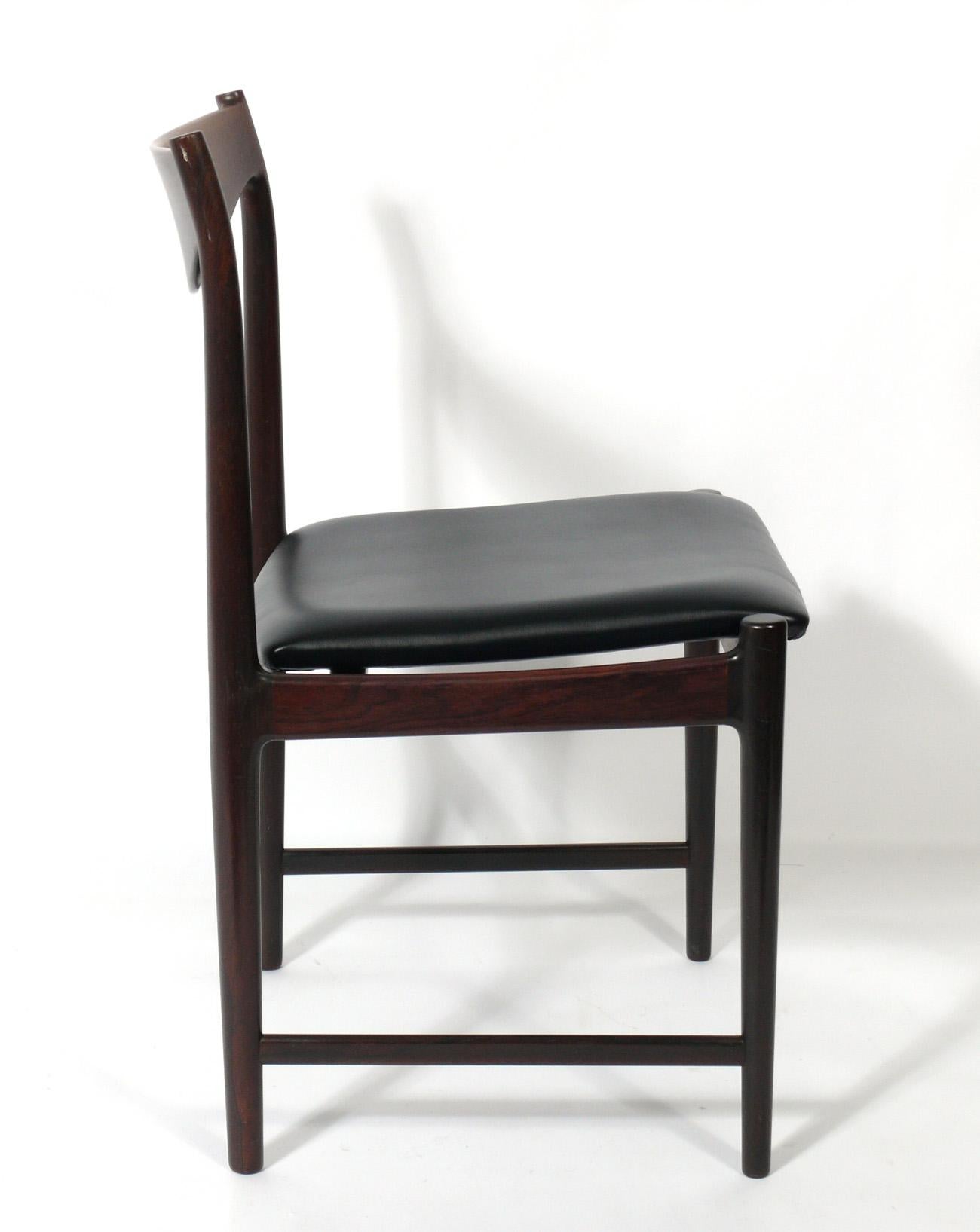 Set of Eight Danish Modern Rosewood Dining Chairs designed by Torbjorn Afdal 2