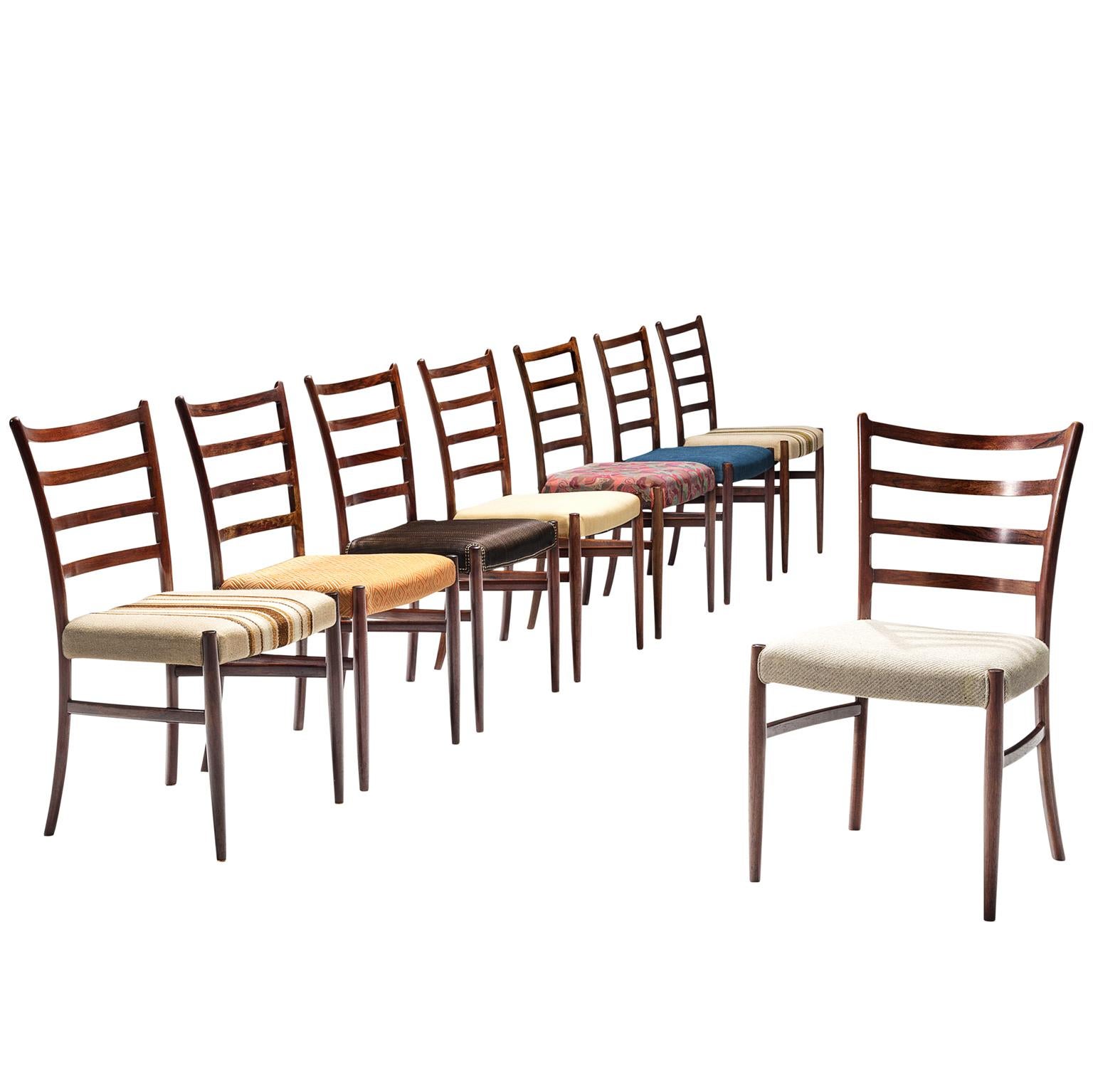 Set of Eight Danish Rosewood Dining Chairs