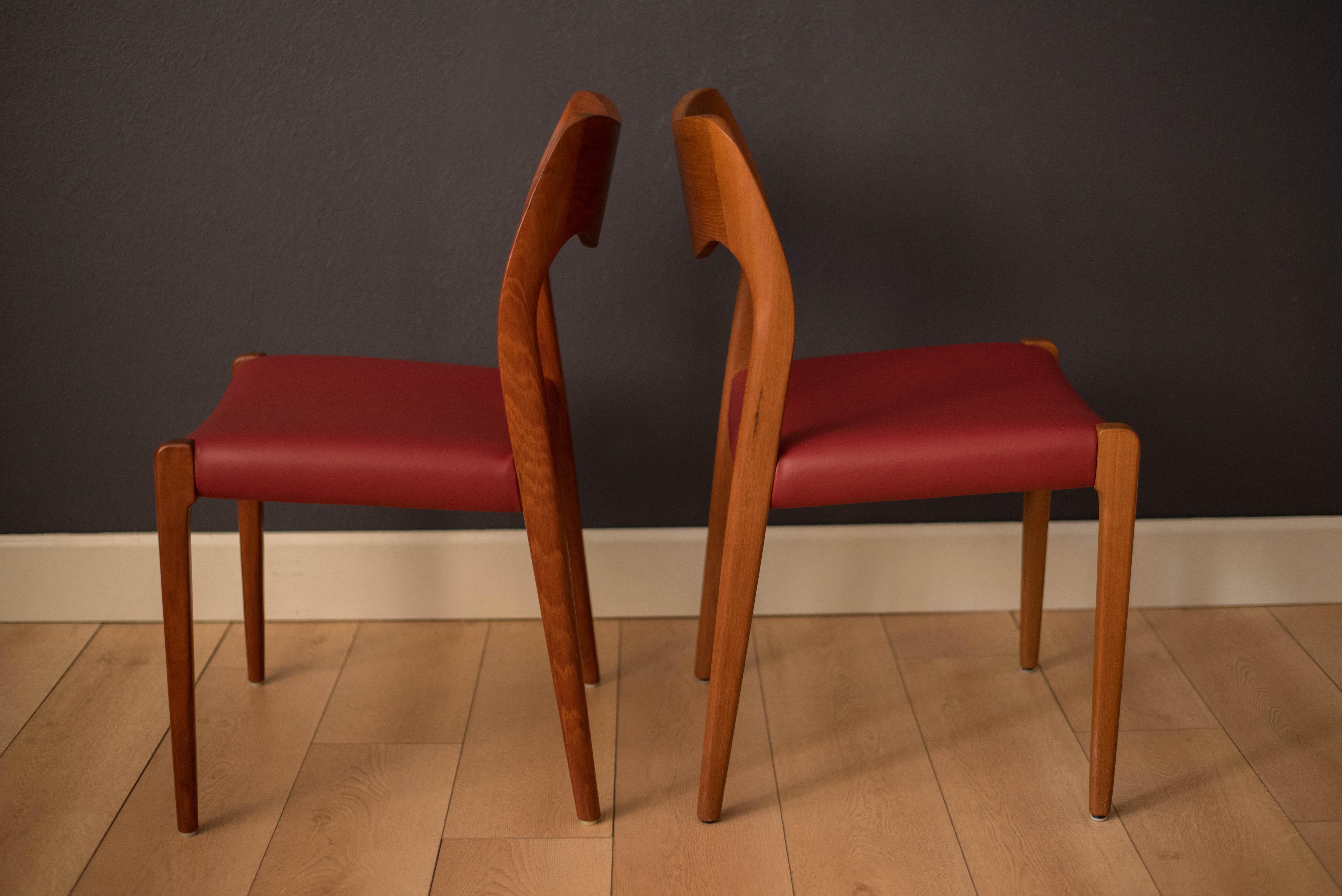 Set of Eight Danish Teak Niels Moller Dining Chairs 3