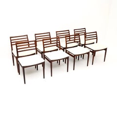 Set of Eight Danish Vintage Dining Chairs by Erling Torvits