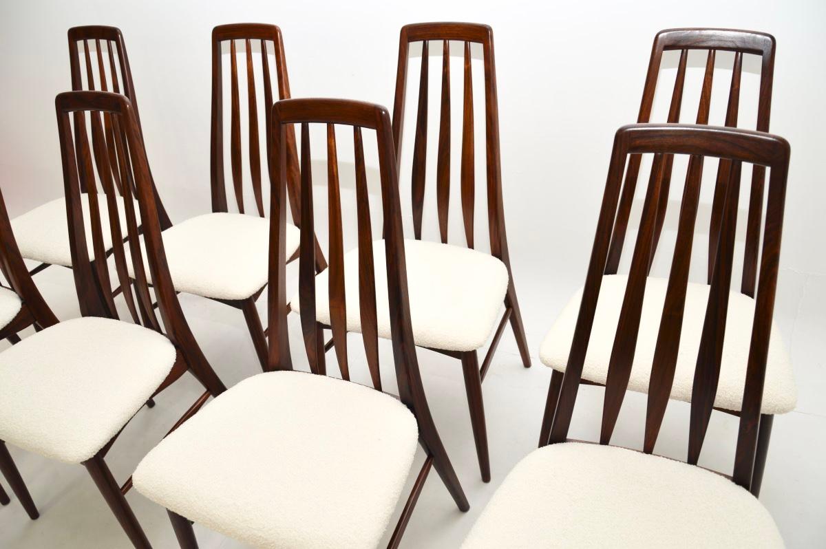 Danese Set di otto sedie da pranzo vintage danesi di Niels Koefoed in vendita