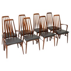 Set of Eight Danish Vintage Dining Chairs by Niels Koefoed