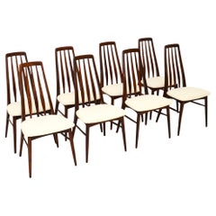 Conjunto de ocho sillas de comedor danesas vintage de Niels Koefoed