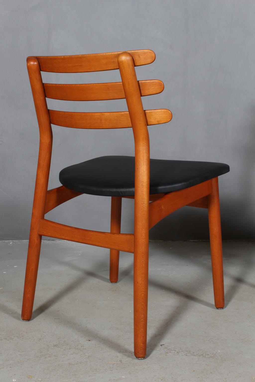 Set of Eight Danish Vintage Dining Chairs by Poul Volther for FDB, Model J48 1